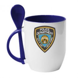 Чашка с ложкой New York Police Department - PrintSalon