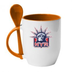 Чашка с ложкой New York Rangers - PrintSalon