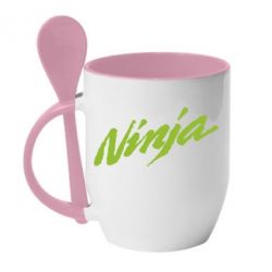Чашка с ложкой Ninja - PrintSalon
