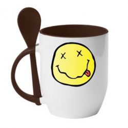 Чашка з ложкою Nirvana Logo 3D - PrintSalon