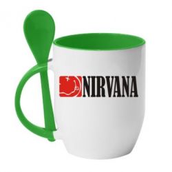 Чашка с ложкой Nirvana смайл - PrintSalon