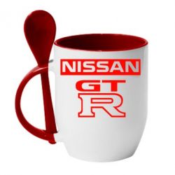 Чашка з ложкою Nissan GT-R - PrintSalon