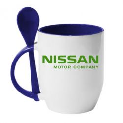 Чашка з ложкою Nissan Motor Company - PrintSalon