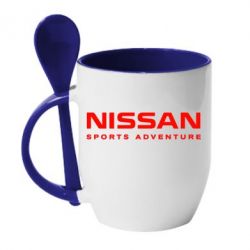 Чашка з ложкою Nissan Sport Adventure - PrintSalon