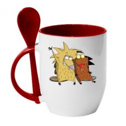 Чашка с ложкой Норберт и Деггет - PrintSalon