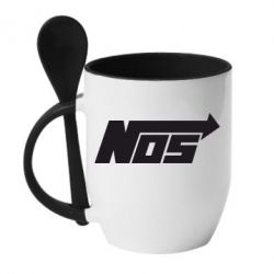 Чашка с ложкой Nos - PrintSalon