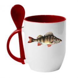 Чашка с ложкой Окунь - PrintSalon