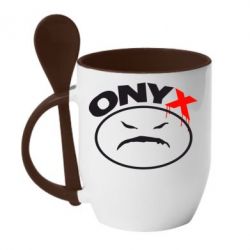 Чашка с ложкой Onyx - PrintSalon