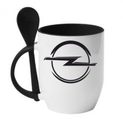 Чашка с ложкой Opel Log - PrintSalon