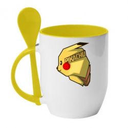 Чашка с ложкой Pikachu - PrintSalon