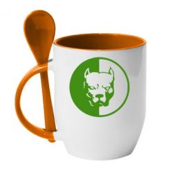Чашка с ложкой Pitbull - PrintSalon