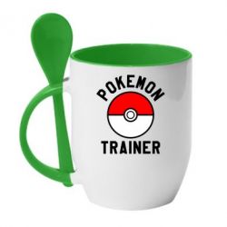 Чашка з ложкою Pokemon Trainer - PrintSalon