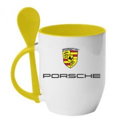 Чашка с ложкой Porsche - PrintSalon