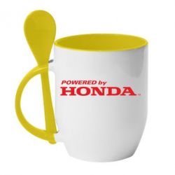 Чашка с ложкой Powered by HONDA - PrintSalon
