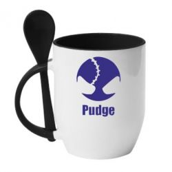 Чашка с ложкой Pudge - PrintSalon