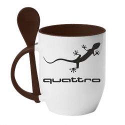 Чашка с ложкой Quattro - PrintSalon