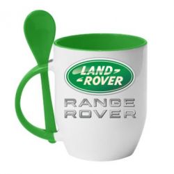 Чашка с ложкой Range Rover Logo Metalic - PrintSalon