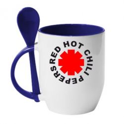 Чашка с ложкой red hot chili peppers - PrintSalon