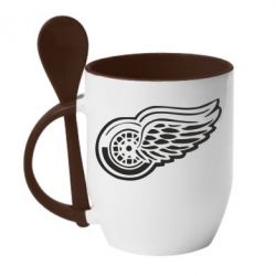 Чашка з ложкою Red Wings - PrintSalon