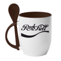 Чашка з ложкою Rock & Roll - PrintSalon