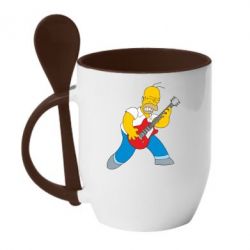 Чашка с ложкой Rock this party! - PrintSalon