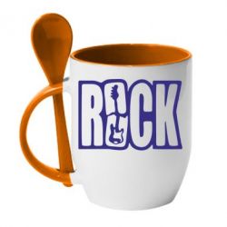 Чашка с ложкой Rock - PrintSalon