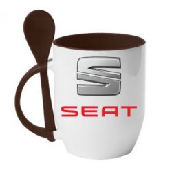 Чашка с ложкой Сеат - PrintSalon