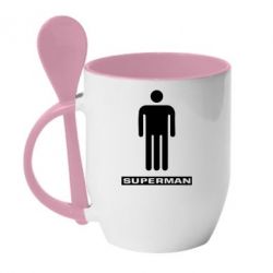 Чашка с ложкой Sex superman - PrintSalon