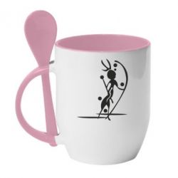Чашка з ложкою Шаман 2 - PrintSalon