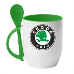 Чашка с ложкой Skoda Small - PrintSalon