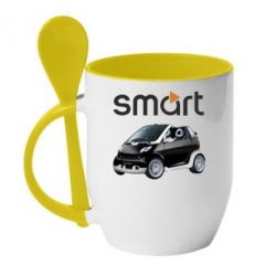 Чашка с ложкой Smart 450 - PrintSalon