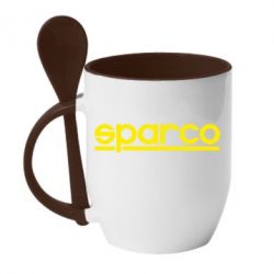 Чашка с ложкой Sparco - PrintSalon