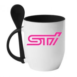 Чашка с ложкой STI Logo - PrintSalon