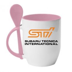 Чашка с ложкой STI - PrintSalon