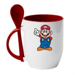 Чашка з ложкою Супер Маріо - PrintSalon