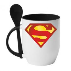 Чашка с ложкой Superman Classic - PrintSalon