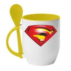 Чашка с ложкой Superman Emblem - PrintSalon