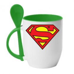 Чашка с ложкой Superman Symbol - PrintSalon