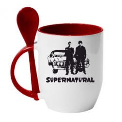 Чашка с ложкой Supernatural Братья Винчестеры - PrintSalon