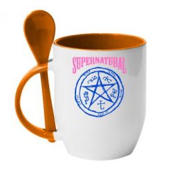 Чашка з ложкою Supernatural коло