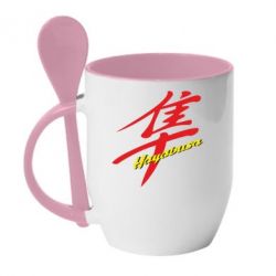 Чашка с ложкой Suzuki Hayabusa - PrintSalon