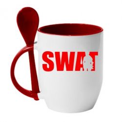 Чашка с ложкой SWAT - PrintSalon