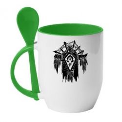 Чашка с ложкой Symbol horde - PrintSalon