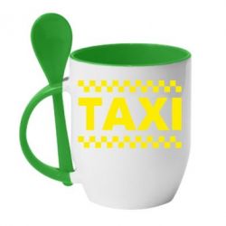 Чашка с ложкой TAXI - PrintSalon