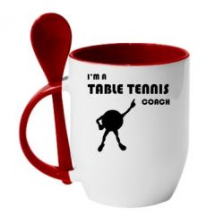 Чашка с ложкой Tennis Coach - PrintSalon