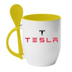 Чашка с ложкой Tesla - PrintSalon