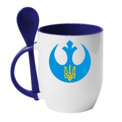 Чашка с ложкой Трезубец - PrintSalon