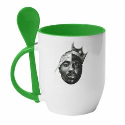 Чашка з ложкою Tupac & Notorious BIG - PrintSalon
