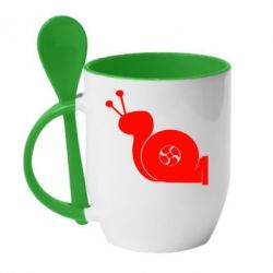 Чашка с ложкой Турбо-улитка - PrintSalon