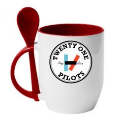 Чашка с ложкой Twenty One Pilots Stay Alive-PrintSalon Чашка с ложкой Twenty One Pilots Stay Alive